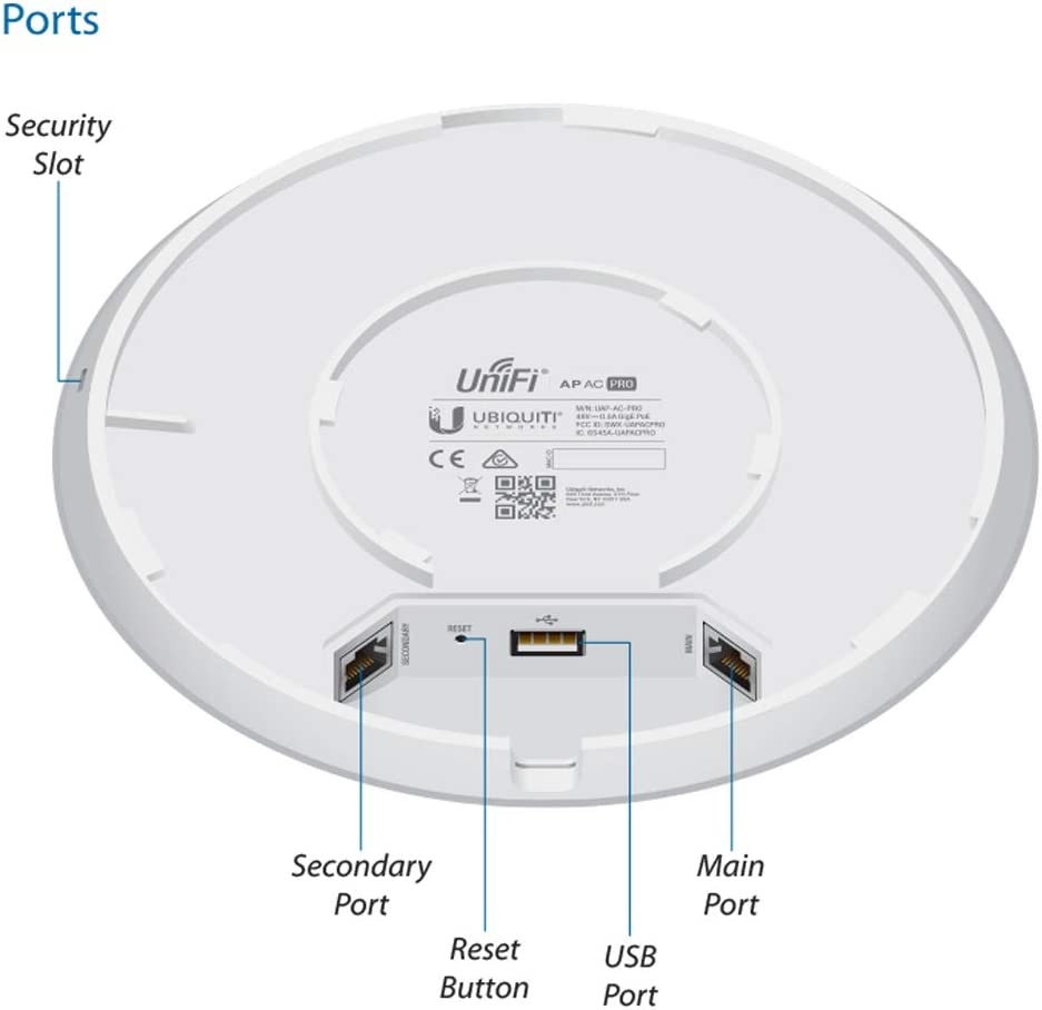 Ubiquiti Networks Unifi 802.11ac Dual-Radio PRO Access Point (UAP-AC-PRO-US), Single,White
